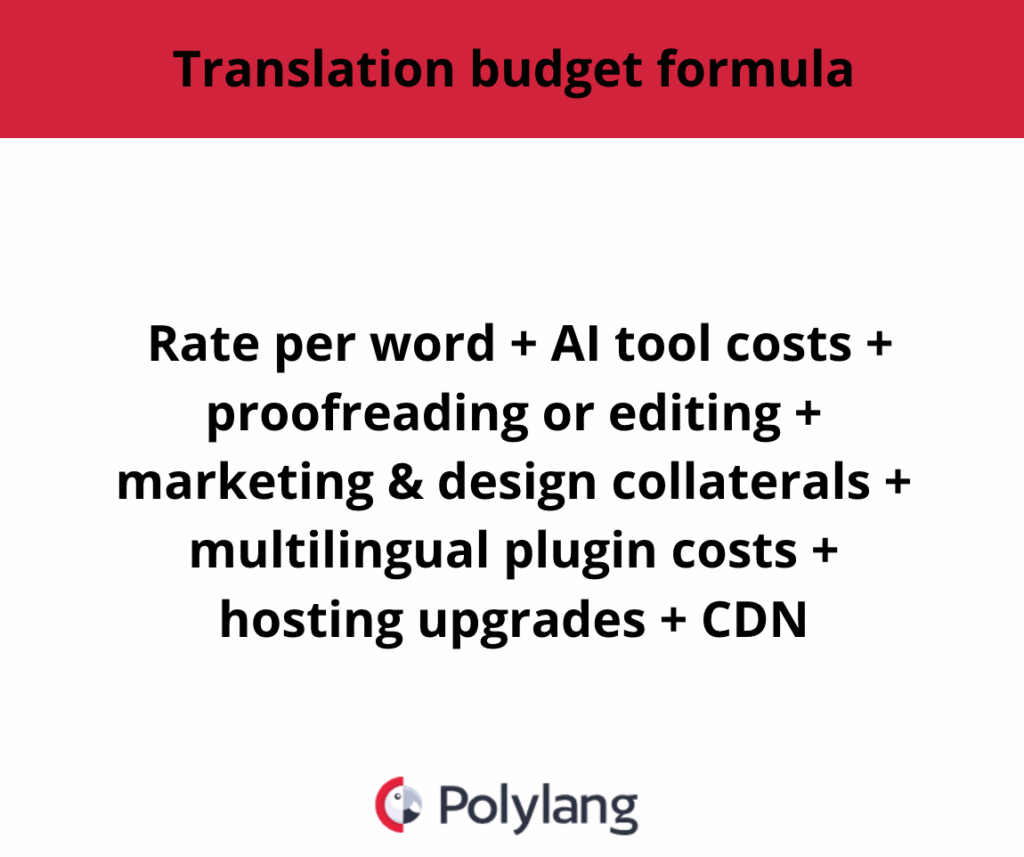 How to calculate your translation costs (formula)