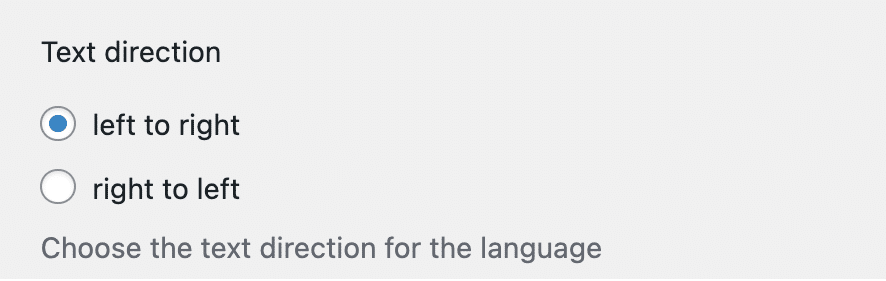 Choosing text direction 